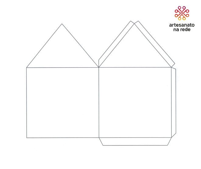 Tudo em 1: Envelopes de papel decorativo e Tag para presente - Envelope Casa