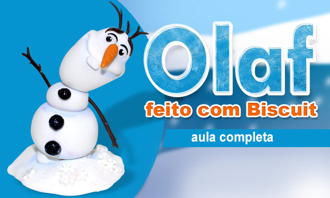 Boneco de neve em biscuit - Personagem Olaf