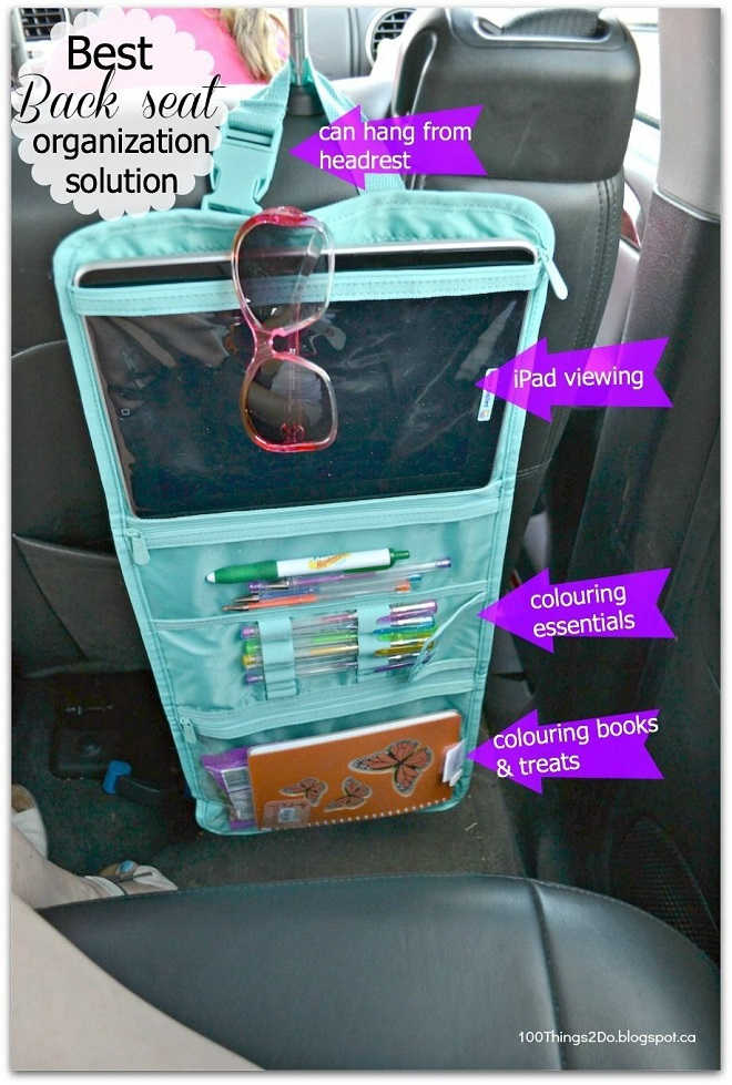 Aprenda como fazer um lindo organizador para carro - Modelo 4