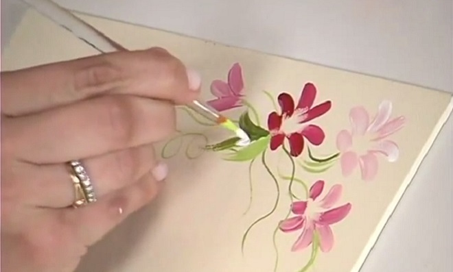 Pintura gestual - Tema Borboletas e Margaridas - Ilustração 1