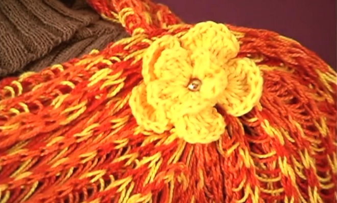 Prática flor de crochê para iniciantes usando a técnica Tear Tricô
