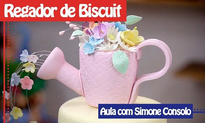 Regador de biscuit e isopor para decoração de festa Regador de biscuit e isopor para decoração de festa