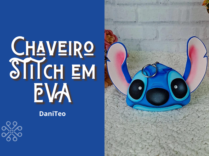 Chaveiro Stitch em EVA, Dani Teo