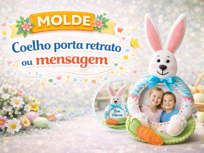 Coelho porta retrato ou mensagem, Roberta Rinaldi