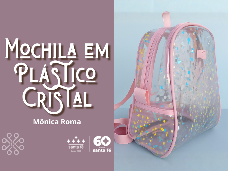 Mochila com Plástico Cristal, Mônica Roma