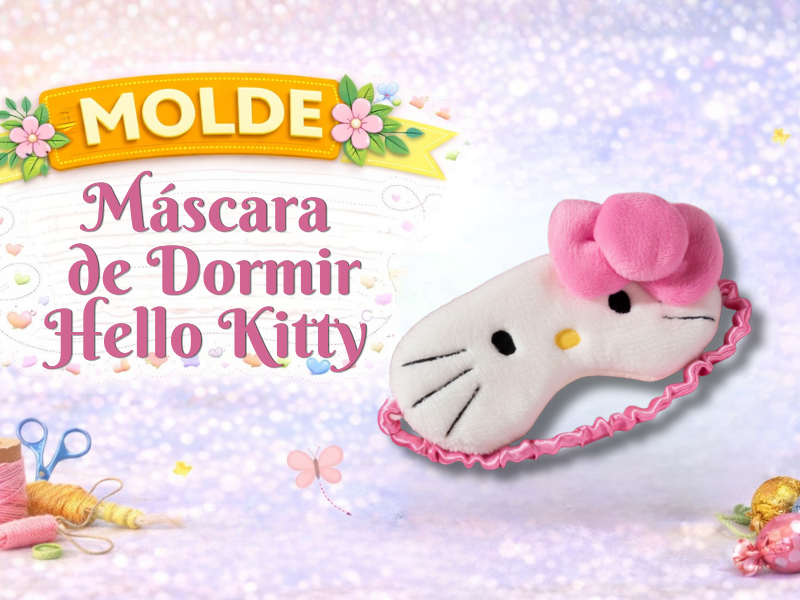 Como Fazer Máscara de Dormir Hello Kitty, Raquel Mania de Detalhes