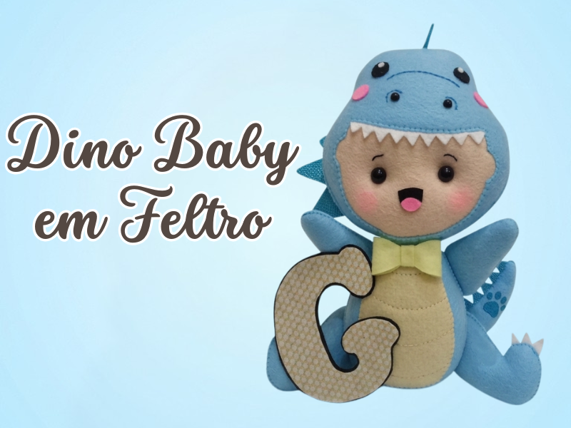 Dino Baby em Feltro, Artes do Lito