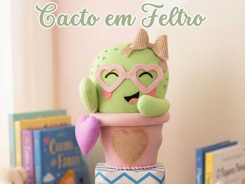 Cacto em Feltro – Passo a Passo com Molde Grátis | Ateliê Fábrica de Feltros