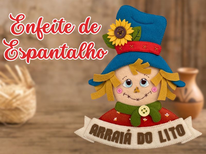Enfeite de Espantalho com Molde – Artes do Lito