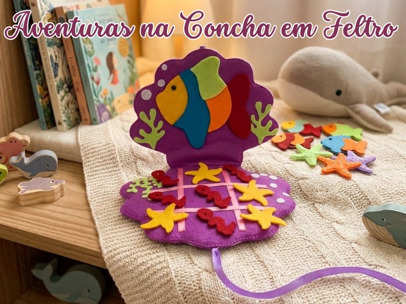 Aventuras na Concha em Feltro com Molde Gratuito | Maria de Fatima