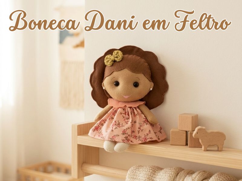 Boneca Dani em Feltro: Molde Gratuito | danileardini_