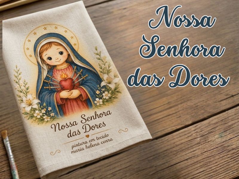 Nossa Senhora das Dores: Risco Gratuito para Artesanato e Pintura | Maria Helena Cenra