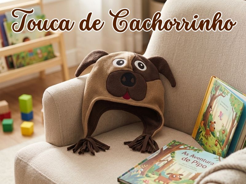 Touca de Cachorrinho – Passo a Passo com Molde Grátis