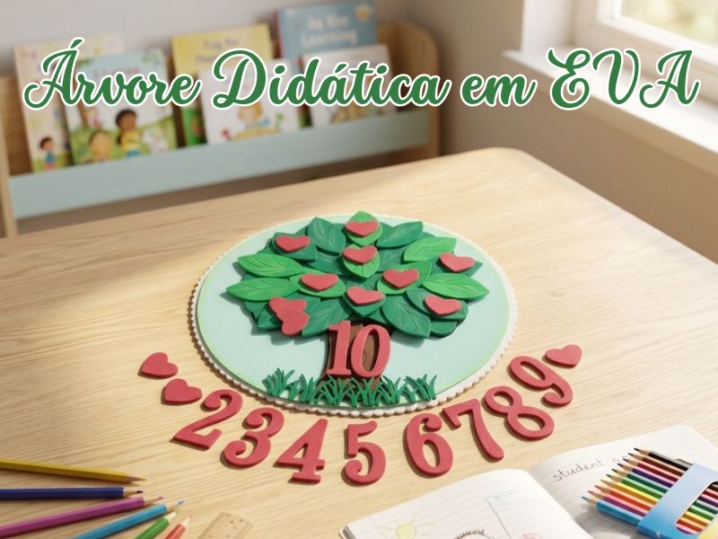 Árvore Didática em EVA: molde gratuito | Ivone Nery