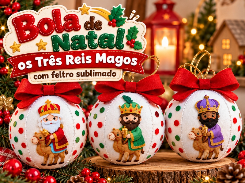 Bola de Natal os Três Reis Magos | Marina Venâncio