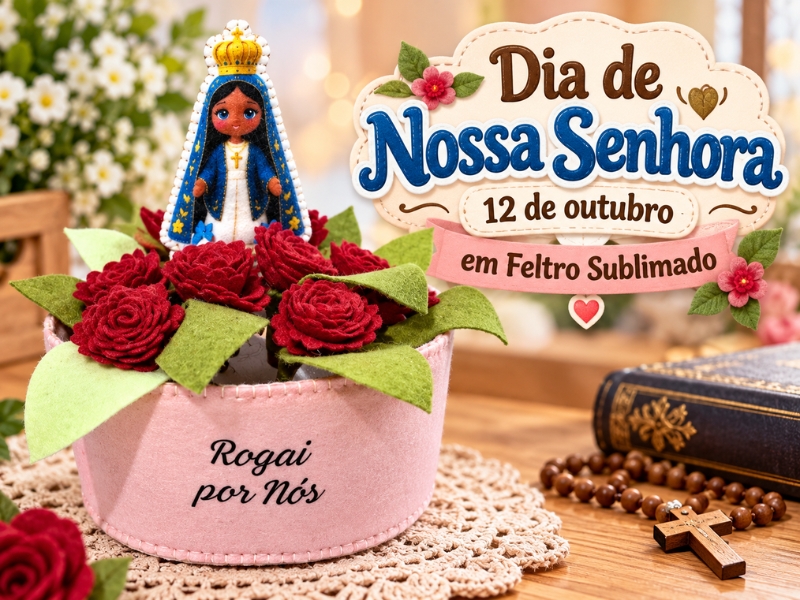 Nossa Senhora em Feltro Sublimado: Ideias para o Dia 12 de Outubro